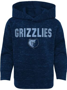 Kids Grizzlies Navy Hooded Sweatshirt